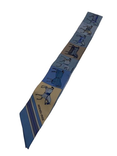 Hermes scarf silk blu allover - scarf,