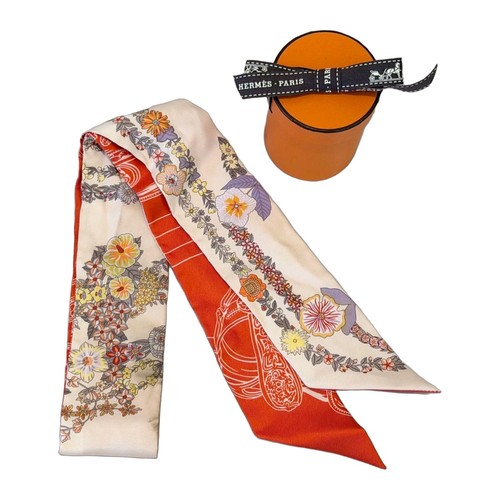 Hermes twilly scarf silk - hermes,