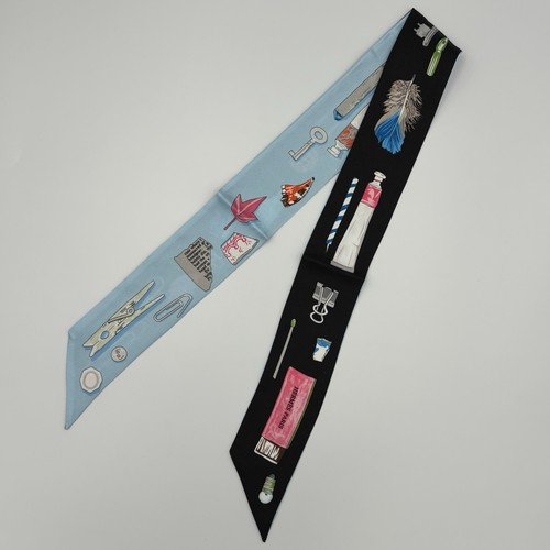 Hermes twilly scarf black - hermes,