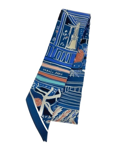Hermes scarf silk blu - hermes,