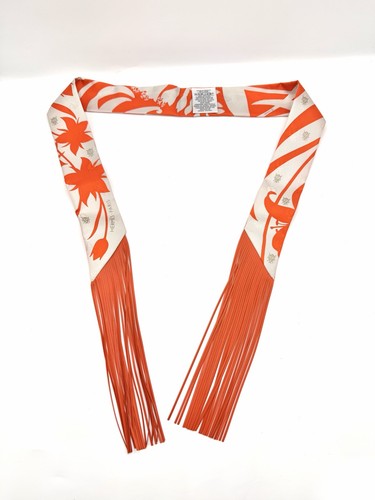 Hermes fringe leather twilly - hermes,
