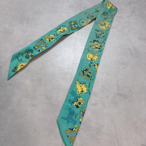 Hermes twilly silk scarf green - scarf,