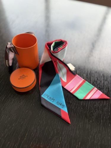 Hermès twilly silk scarf red - twilly,