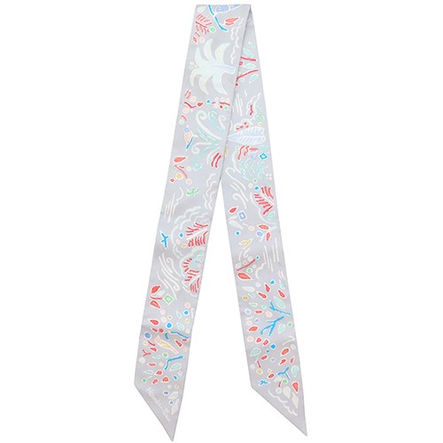 Hermes scarf twilly silk gray - hermes,