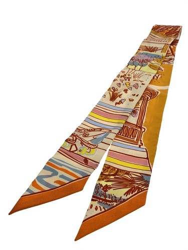 Hermes twilly scarf cotton orn - hermes,