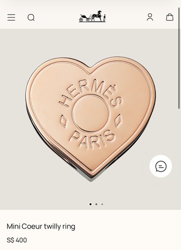 Hermes heart twilly - twilly, rose