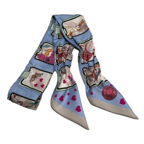 Hermes scarf twilly light blue - twilly,