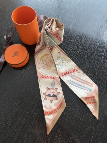 Hermès twilly silk scarf - hermès,